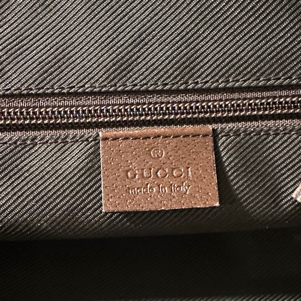 Gucci Sherry Line GG Pattern Nylon Beige Hand Bag - Picture 11 of 12